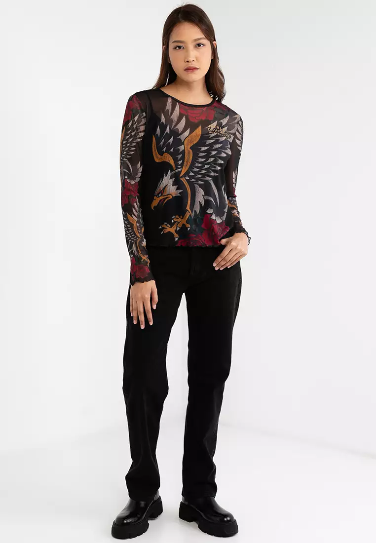 Harley-Davidson Tattooed Mesh Knit Top