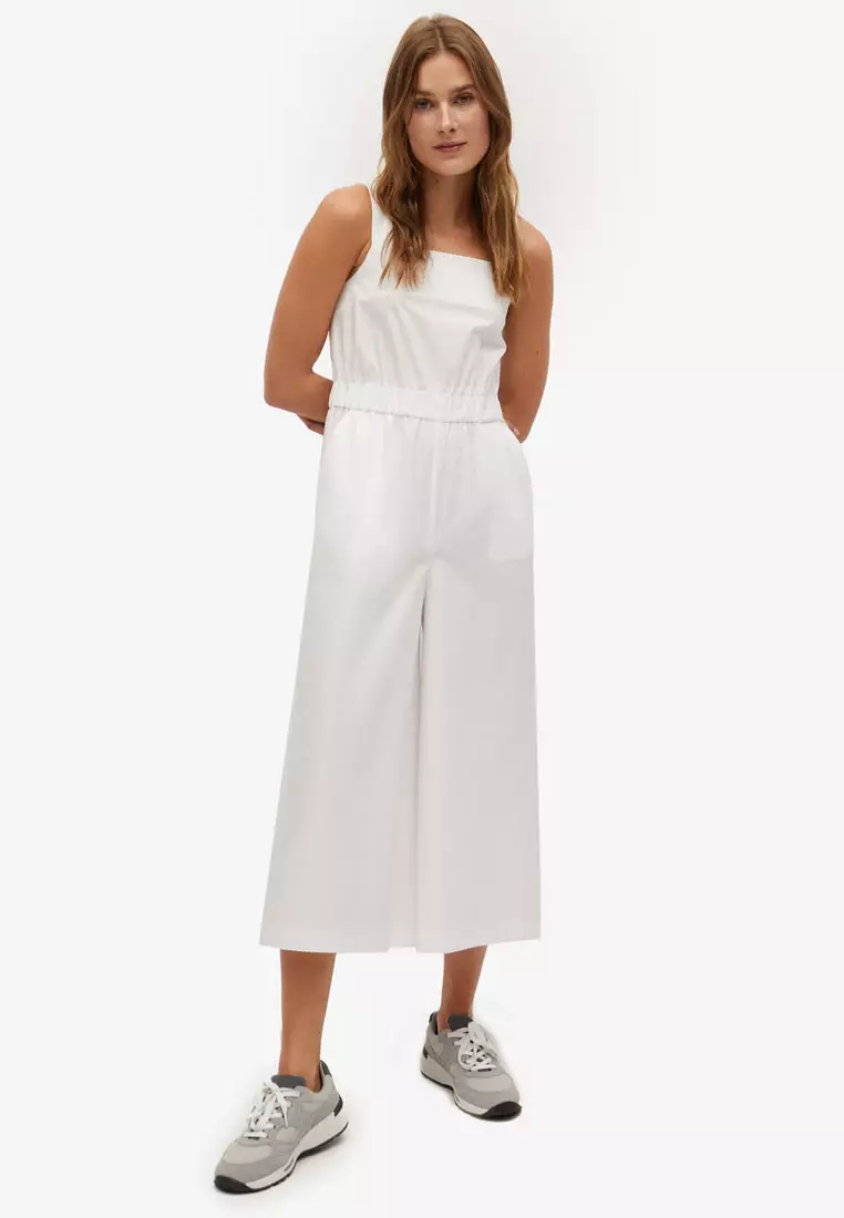 Mango white jumpsuit new arrivals