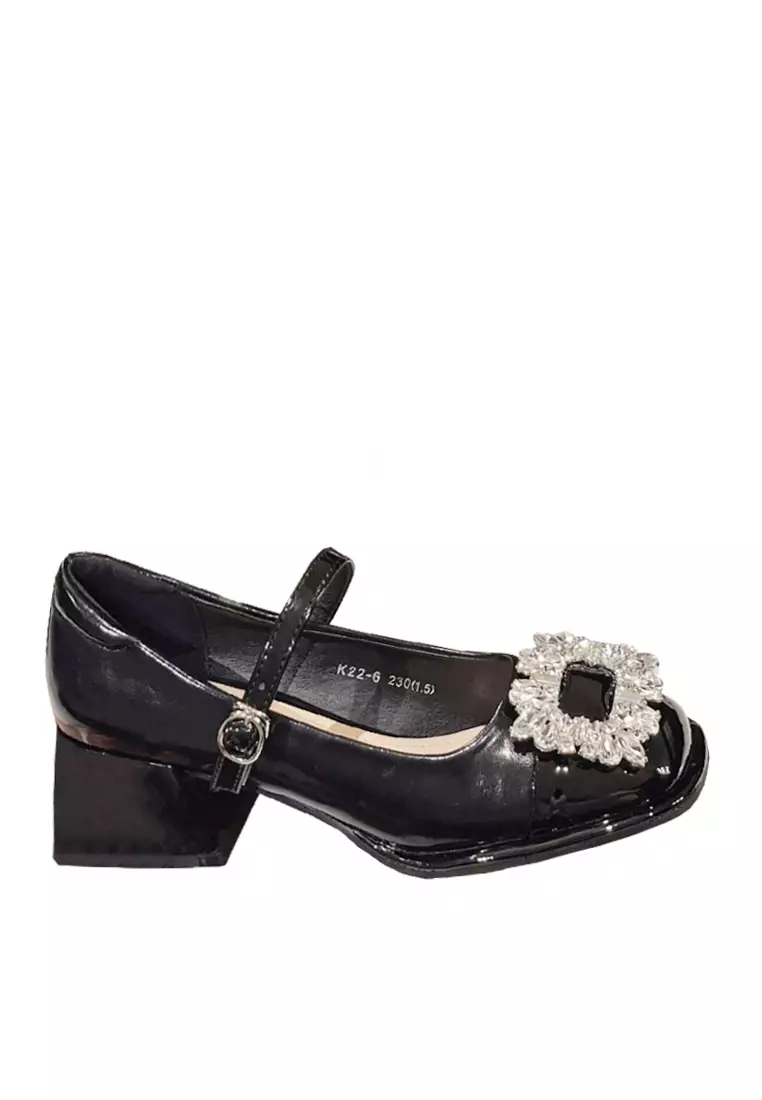 Discount on Twenty Eight Shoes  shoes - SKU: VANSA Rhinestone Buckle Shinny Patent Mary Jane Shoes VSW-H0890