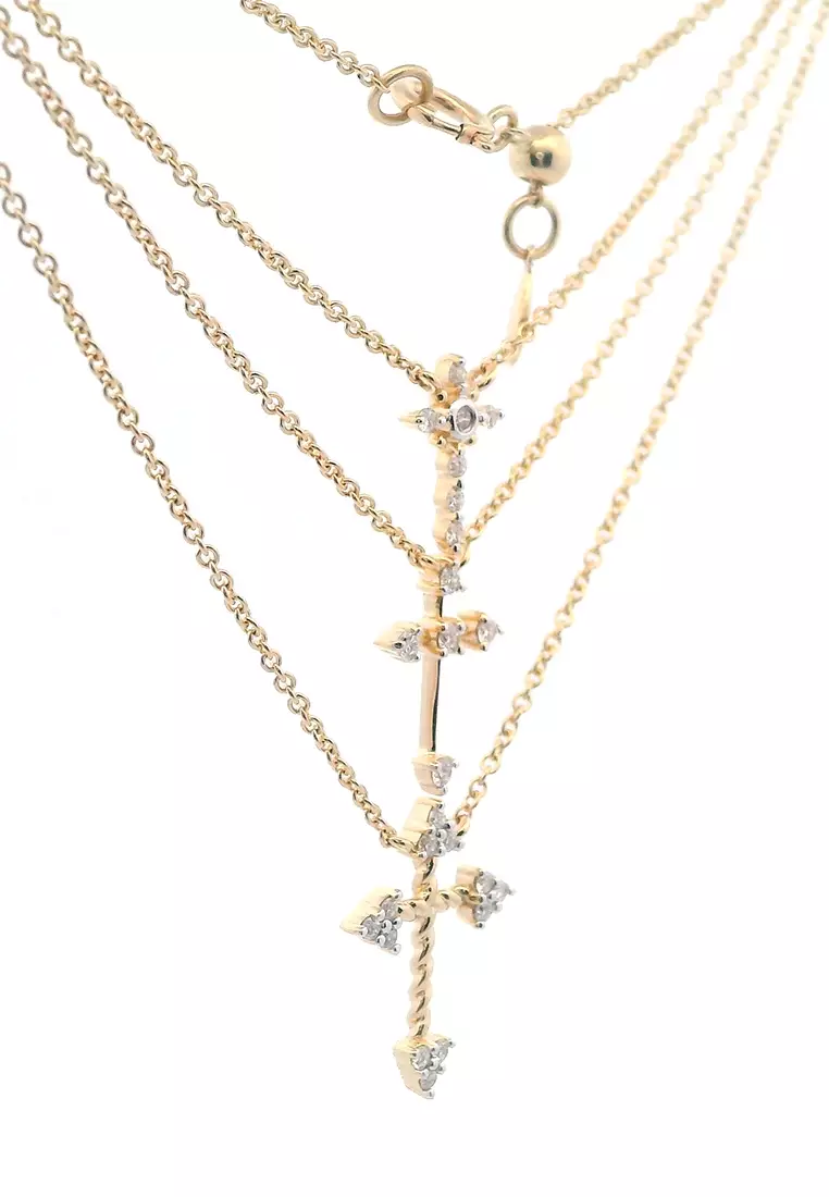 Karat World 14K Diamond Chain Pendant DCP-538