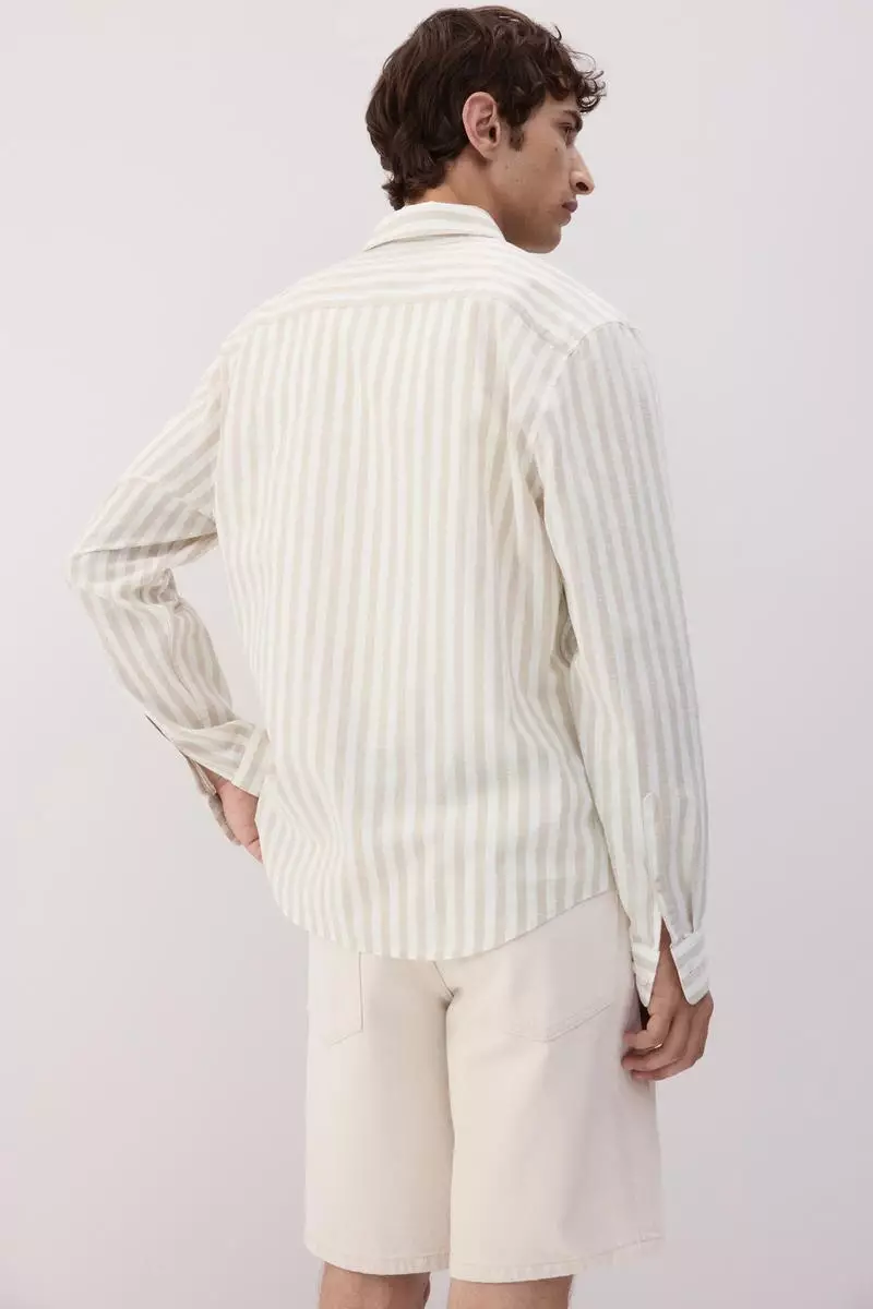 Regular Fit Linen-blend shirt