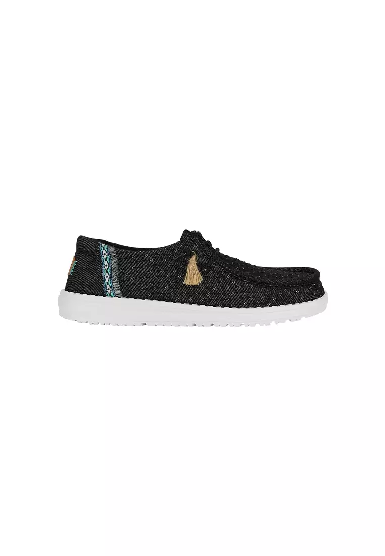 Discount on HeyDude  shoes - SKU: Women's Wendy Surf Wash in Black