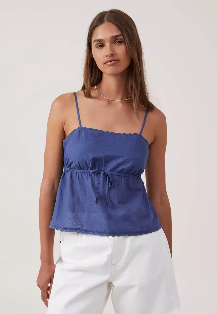 Buy Cotton On Cotton Lace Straight Neck Cami Top 2024 Online