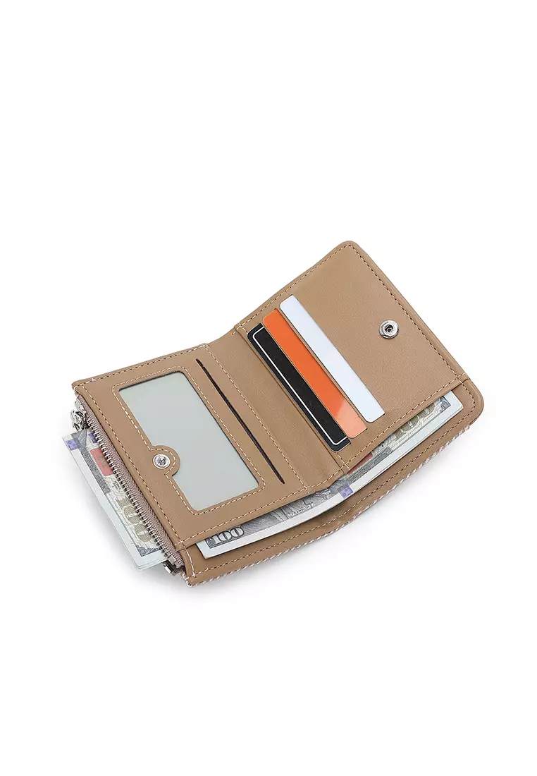 Women's 2 in 1 Purse/Wallet With Coin Compartment - Apricot