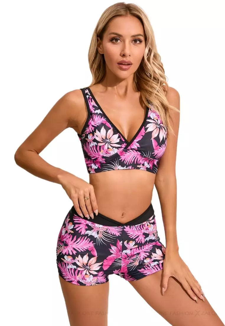 (2pcs)Sexy Printed Bikini Swimsuit