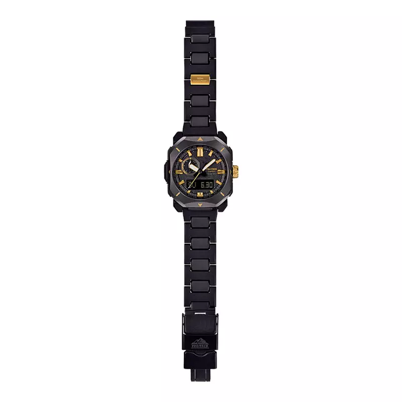 Jam Tangan Pria Casio Pro Trek PRW-6900ZE-1DR 50th Anniversary Zero To One Black Stainless Steel Band