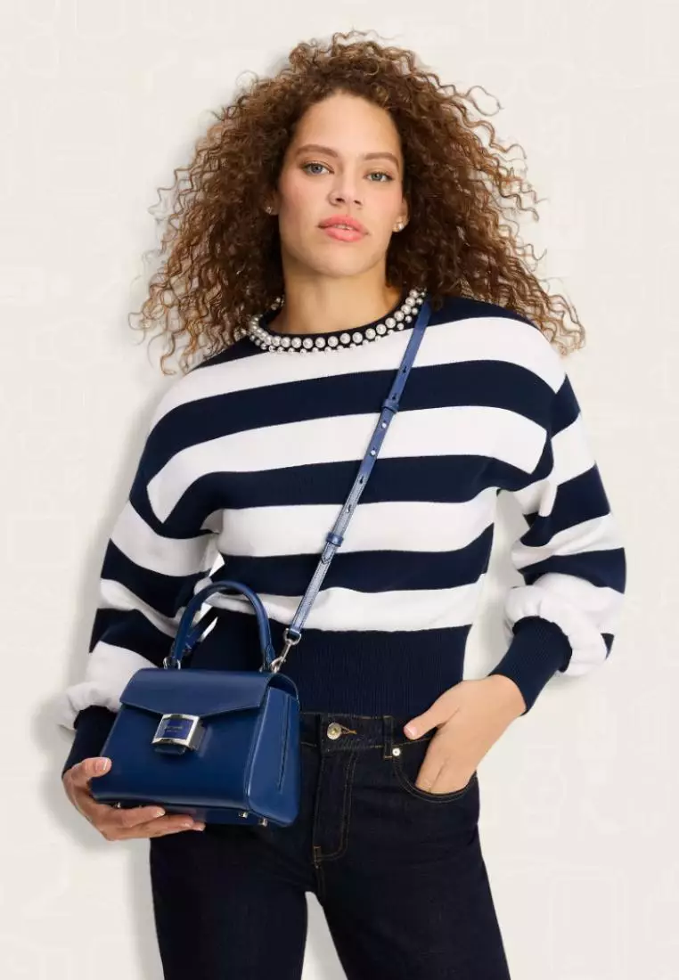 Kate Spade Katy Shiny Small Top-handle Bag Outerspace