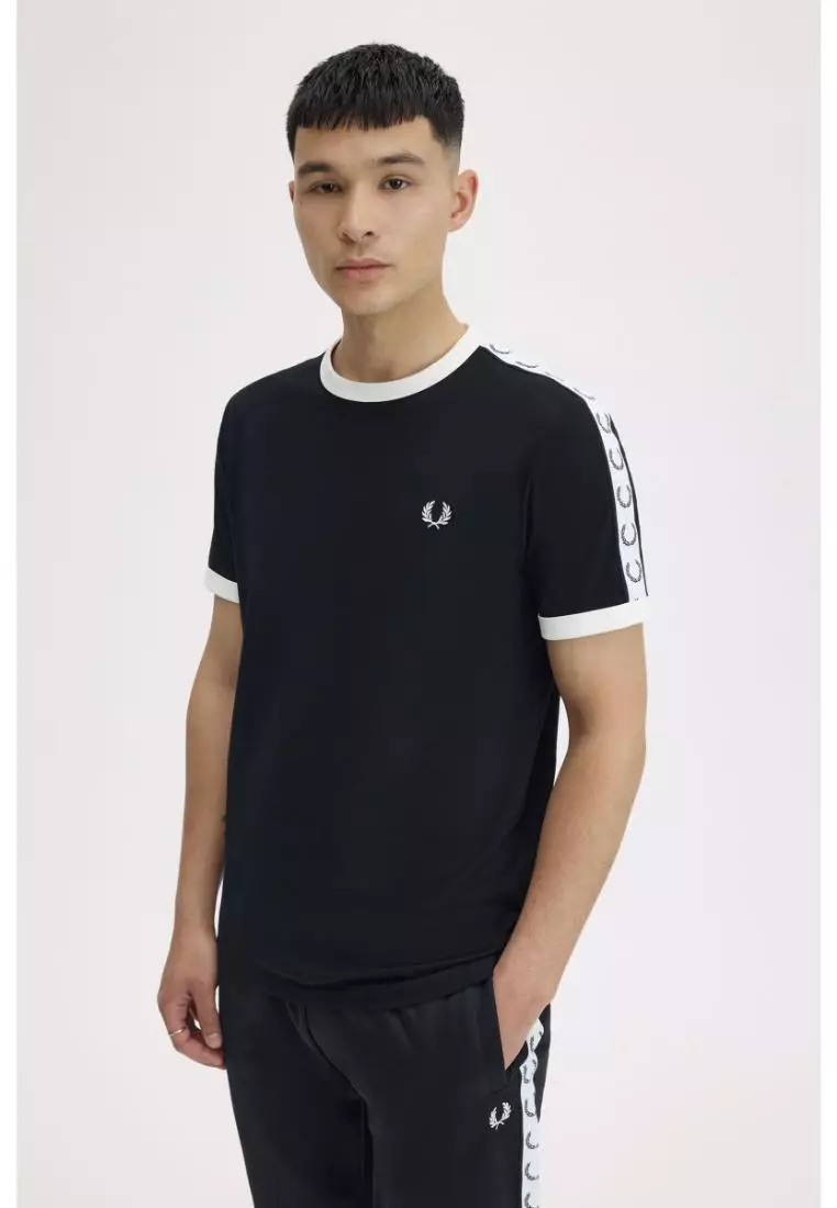 Fred Perry M4620 Taped Ringer T-Shirt (Black)