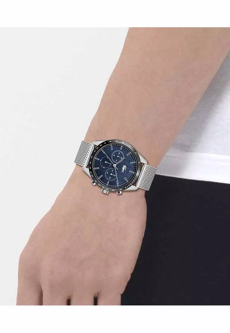 Buy Lacoste Boston Men's Watch Stainless Steel Strap - Blue Dial ...