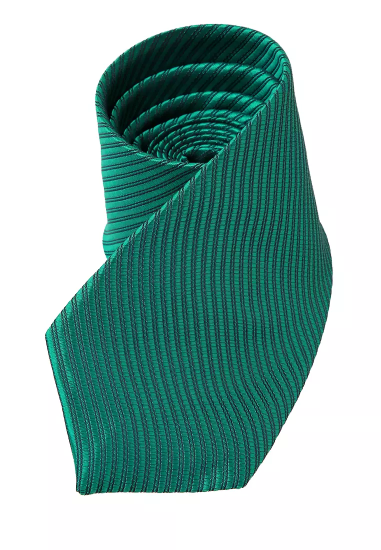 Ocean Dasi Pria Garis Long Line Tie Man Neckwear Aksesoris Fashion Material Polyester ORIGINAL - Green