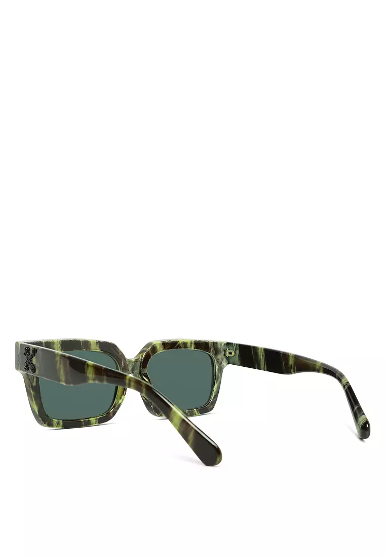 Kacamata Retro Hip Hop Berwarna Hitam