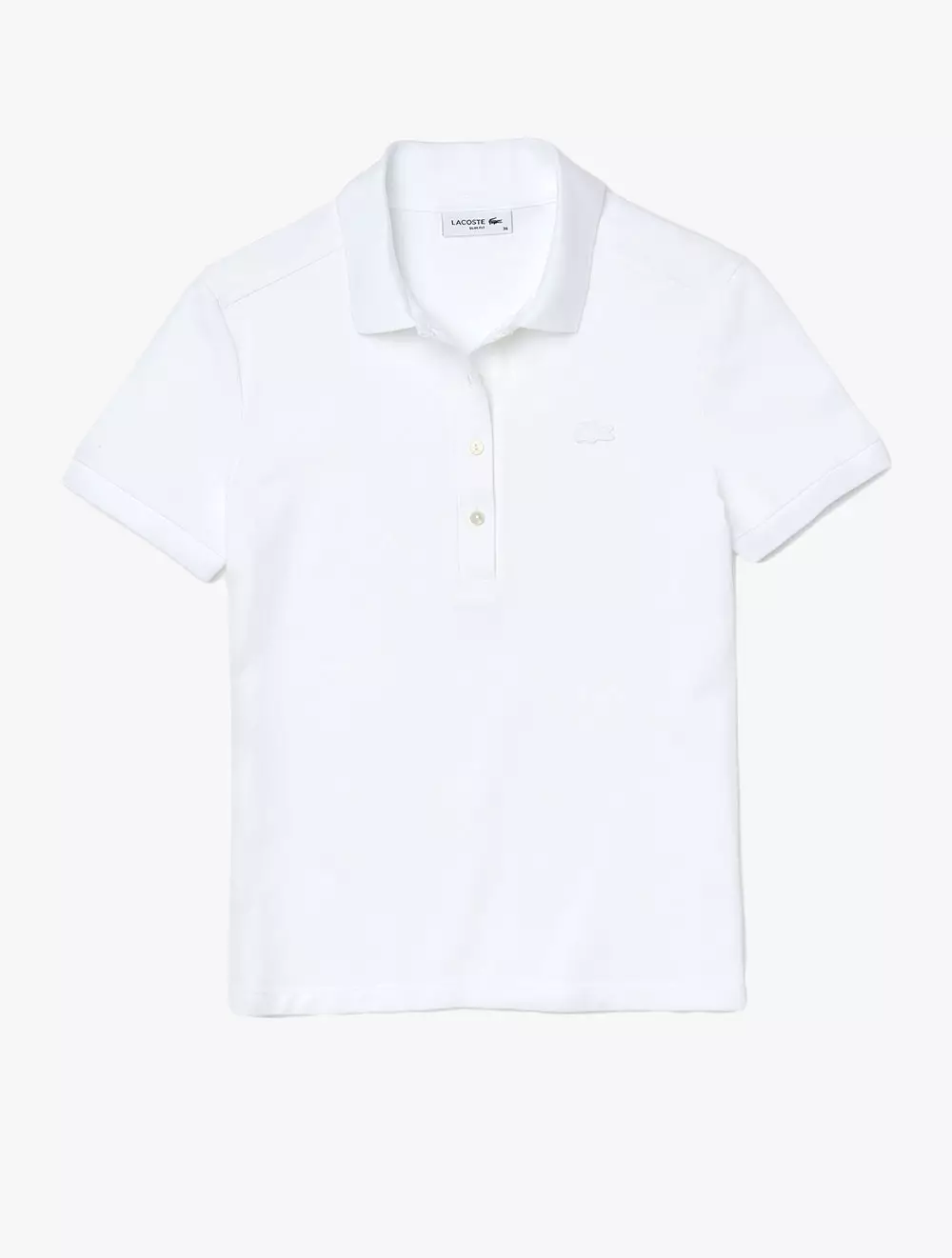Women's Lacoste Slim fit Stretch Cotton Piqué Polo Shirt - White