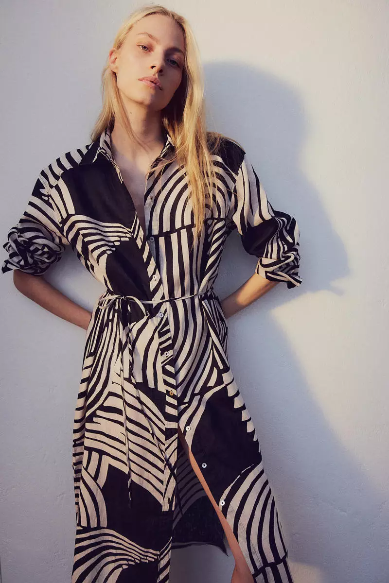 Buy H&M Linen shirt dress 2024 Online ZALORA