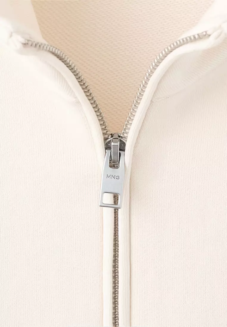 100% Cotton Zip-Neck Sweatshirt
