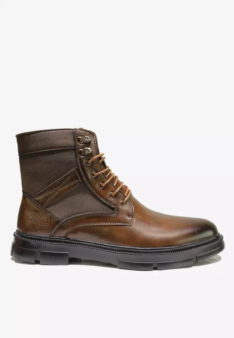 Discount on Dr. Cardin  shoes - SKU: Dr Cardin Men Pillow Foam Faux Leather   Lace-Up Boot Shoe TBO-60831