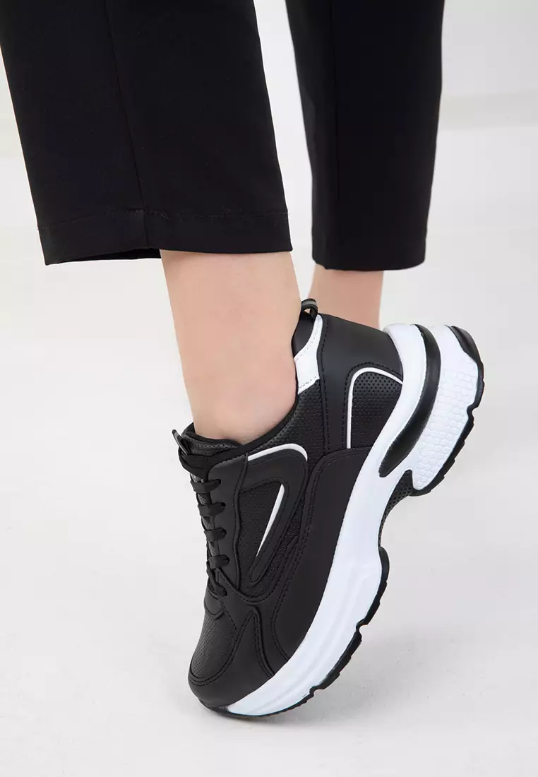 Black-White-C Women's Sneakers 18802
