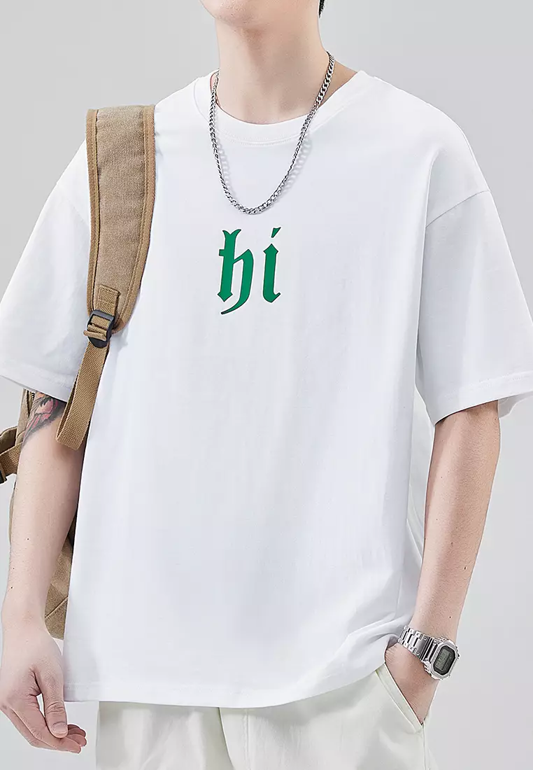 Letter Printed Short Sleeve T-Shirt AY-D902