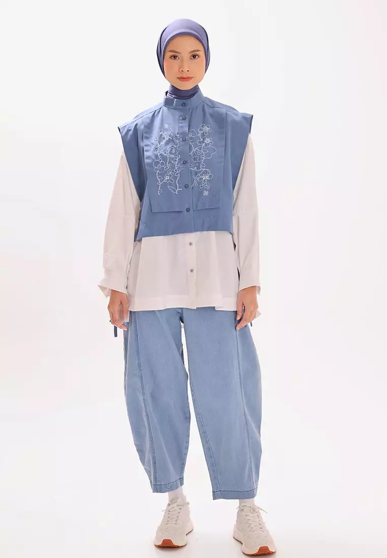 Ria Miranda Dusty Blue Ruela Vest