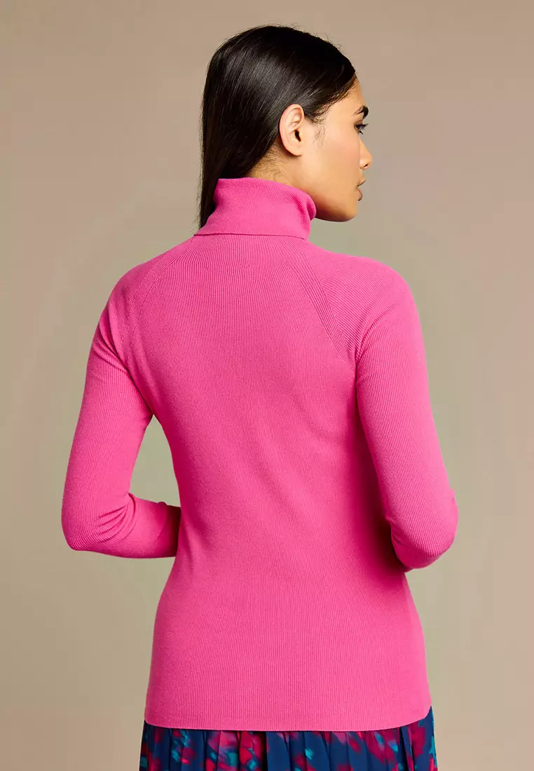 Anna Knit Pink Turtle Neck Jumper