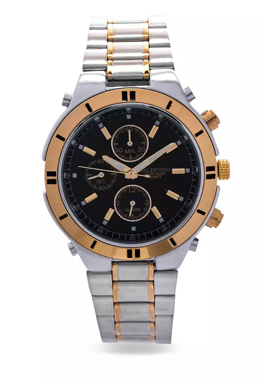 Analog Watch 20121649-Two Tone - Black Dial