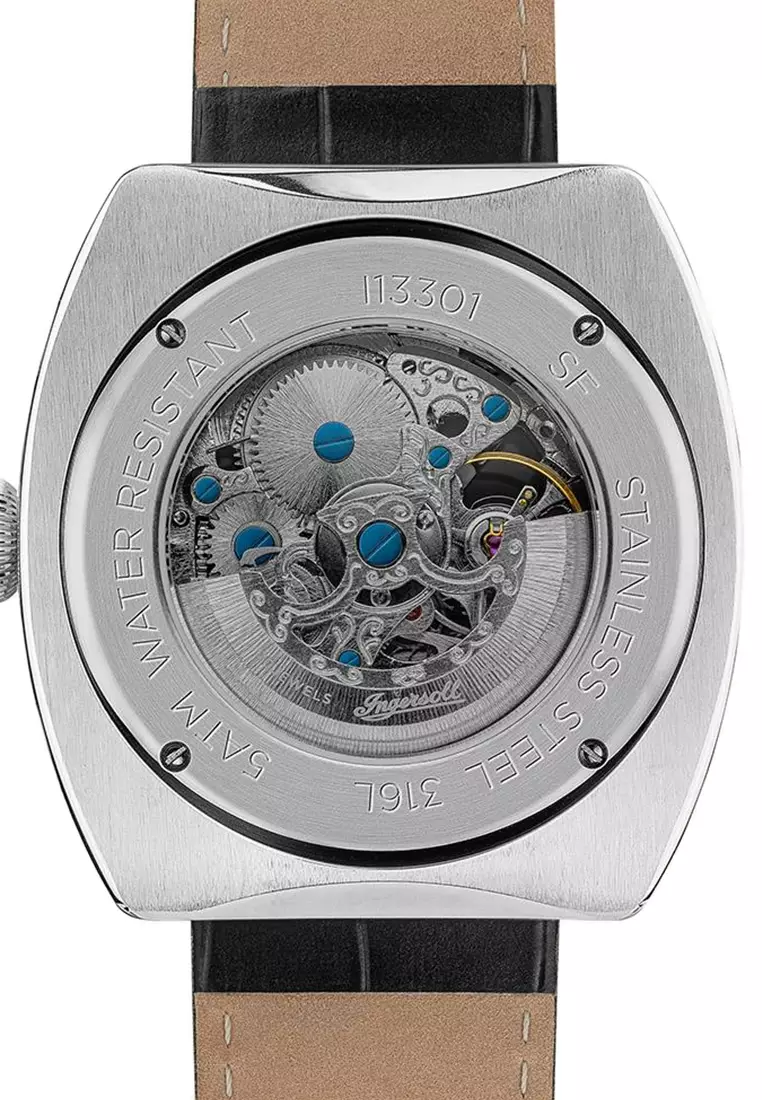 Ingersoll Michigan Black Leather Analog Automatic Watch For Men INI13301