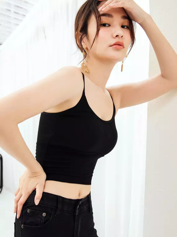 OBSTYLE Air Zero-feel Lightly Padded Cup. High Elastic Thin Strap BRA TOP  Tank Top《AB17129》 2024, Buy OBSTYLE Online