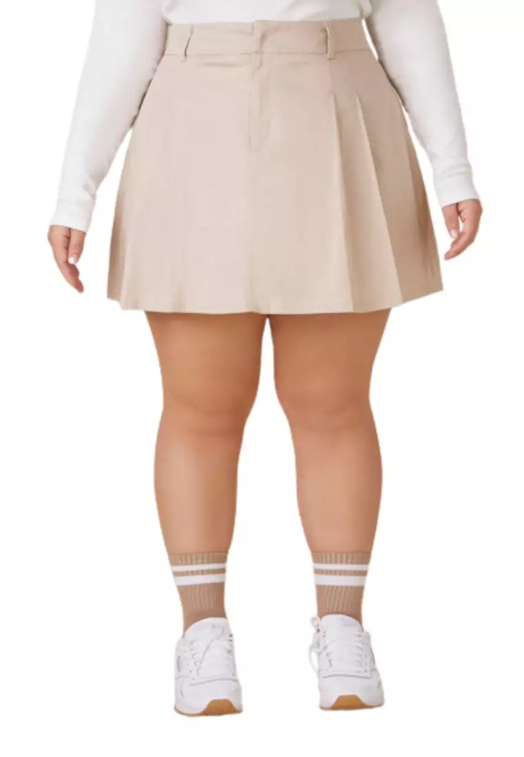 Plus size pleated uniform cheap skirt