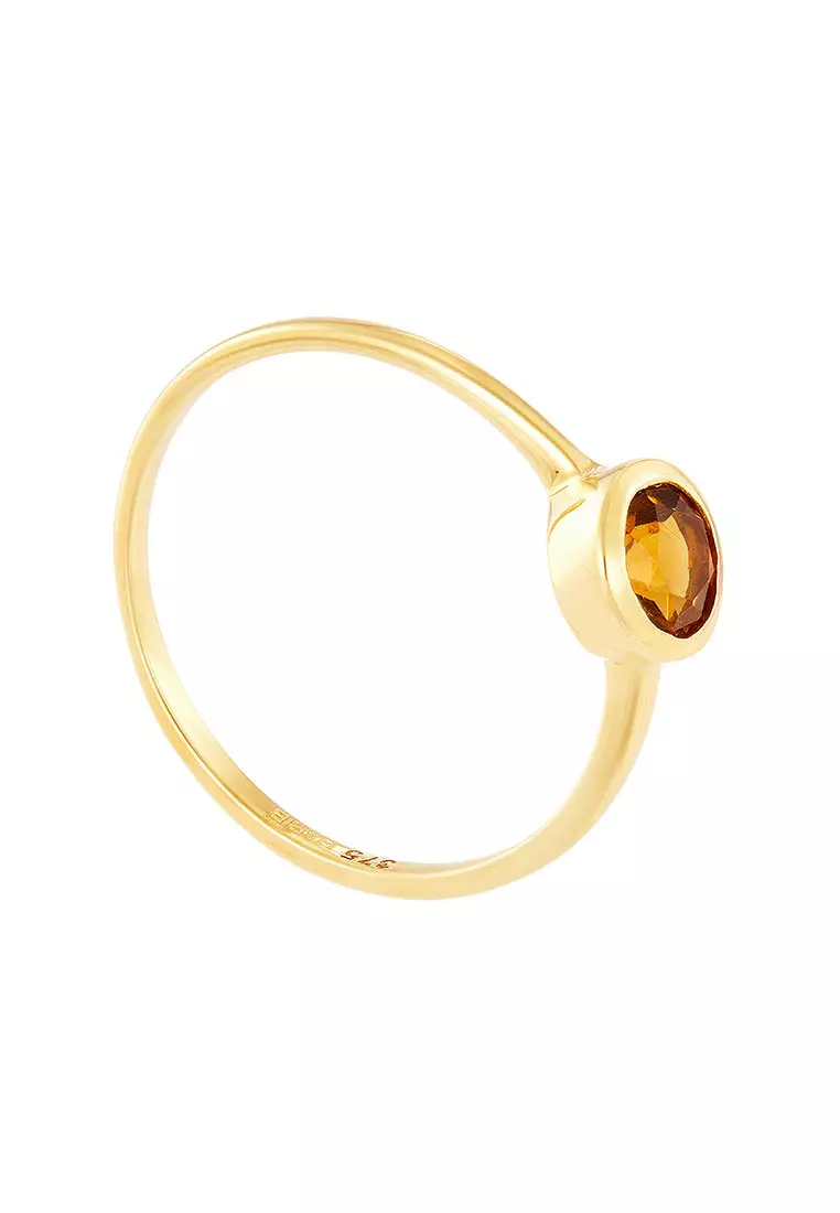 HABIB Citrine Gemstone Ring in 375/9K Yellow Gold A05830324-CITR