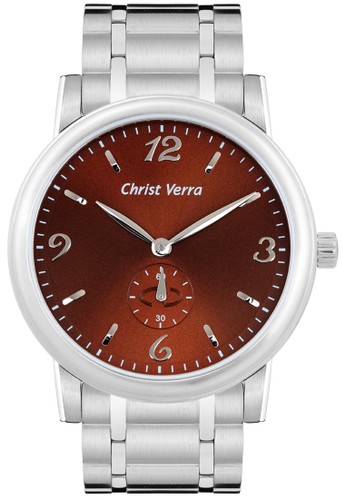 Christ Verra Fashion Men's Watch CV 2049G-11 BRN/SS Brown Silver Stainless Steel