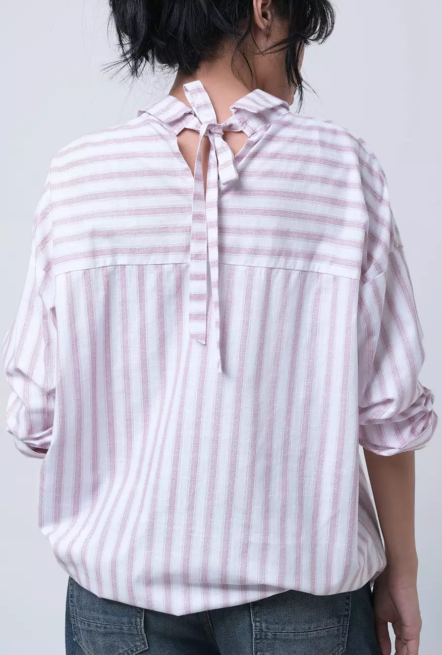 Kemeja Wanita Pinka Pink White