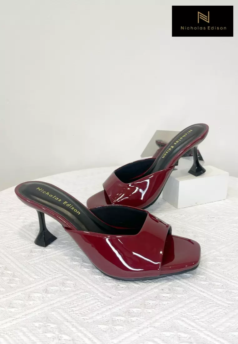 Nicholas Edison Heel Fika Maroon