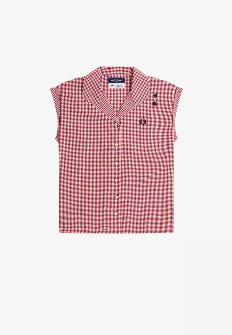 Fred Perry Amy Winehouse Foundation SG9103 Open Collar Gingham Shirt