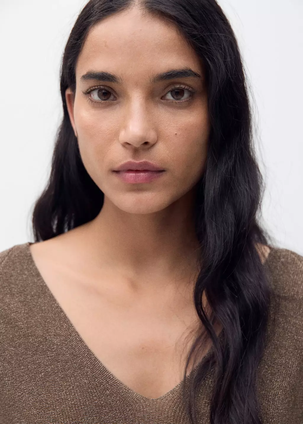 Sweater lurex leher V