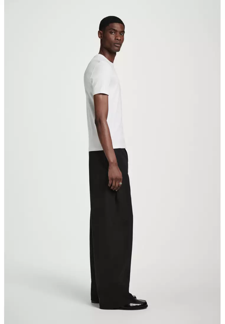 SLIM RIBBED COTTON T-SHIRT