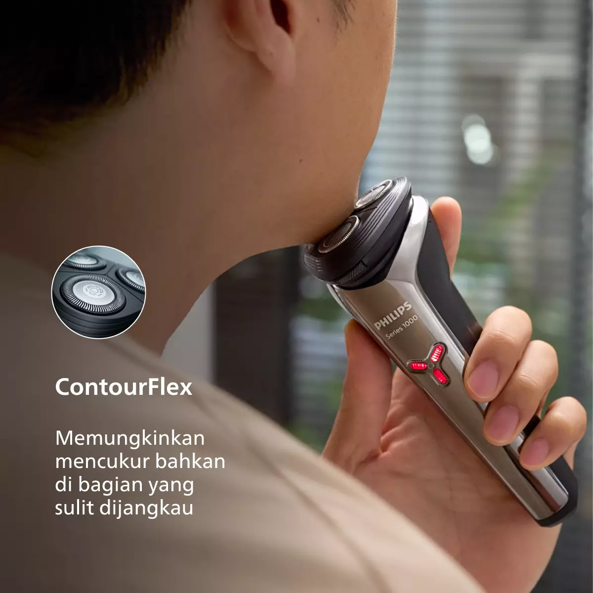 Philips Shaver 3HD 1000 Series S1301/02 Pencukur Jenggot & Kumis