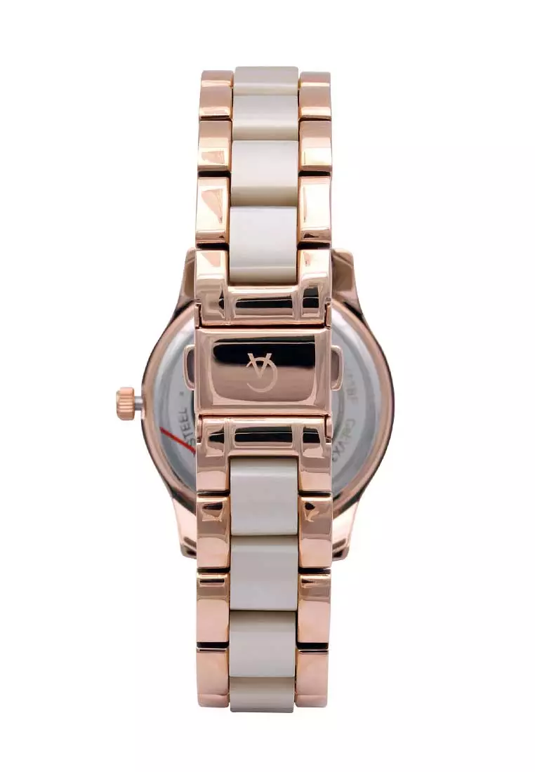 Alexandre Christie Jam Tangan Wanita - Rosegold White - Stainless Steel - 2463 BFBRGRGSL