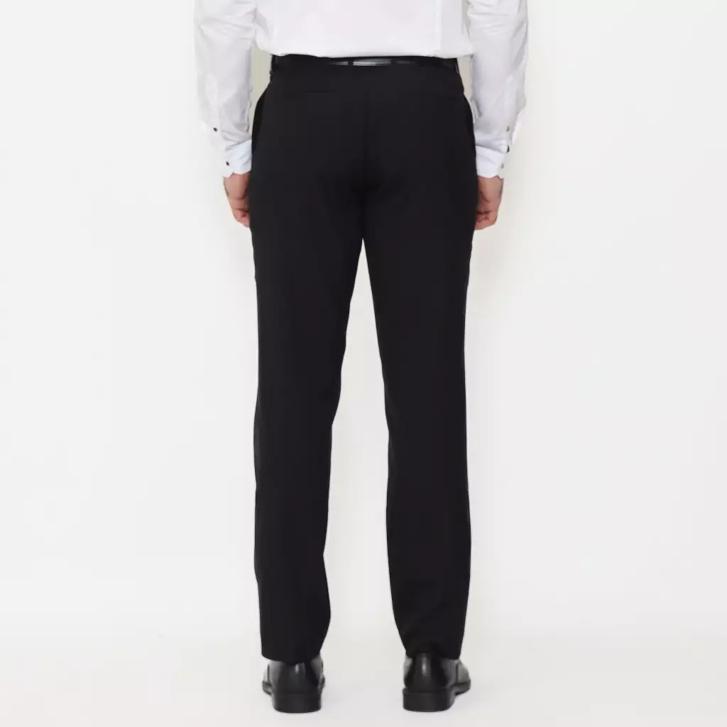 SCHOELLER SHQCFRGRQC201QPLSQNM Celana Formal Pria Regular Fit Polyester Stretch Warna Hitam