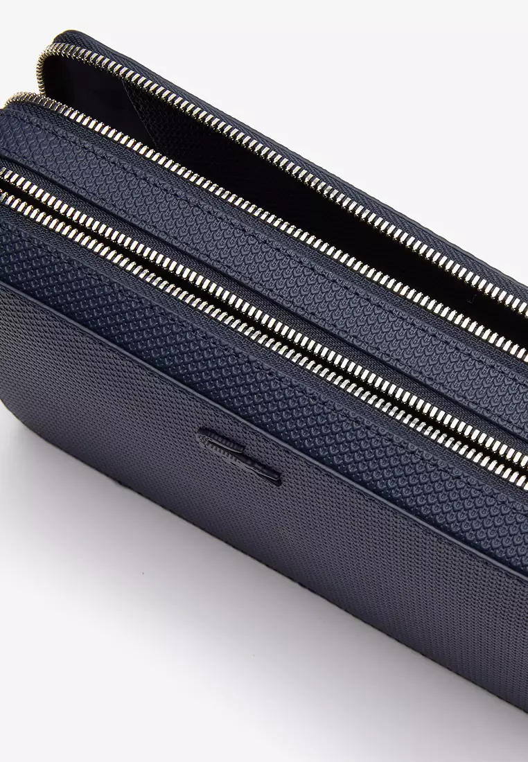 Buy Lacoste Men's Chantaco Piqué Leather Zip Pouch 2025 Online