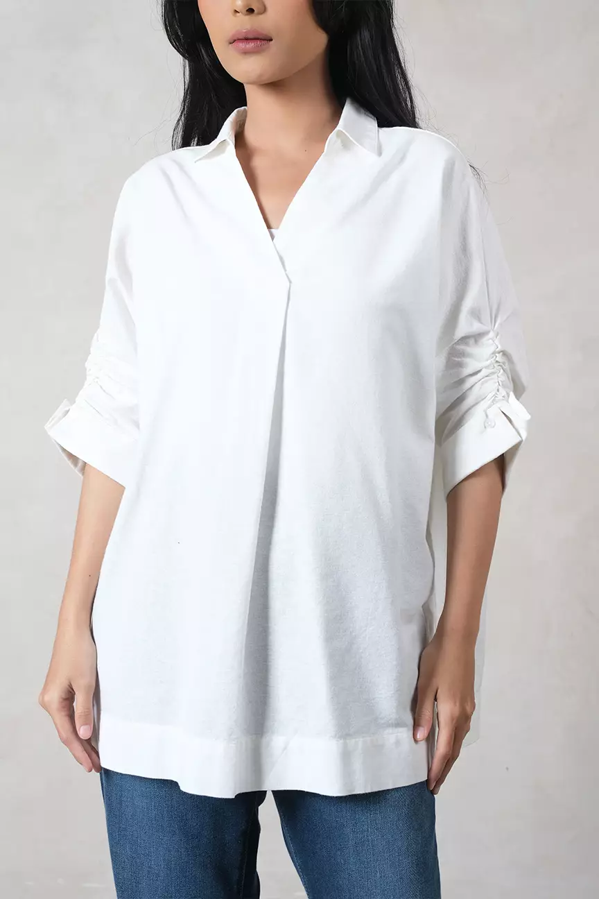 Kemeja Wanita Carola Offwhite