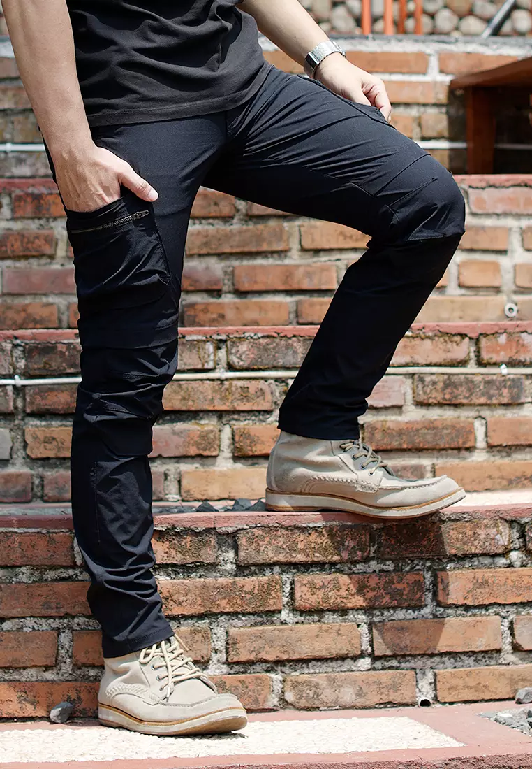 Oxcon Long Pants Cargo 4 WayStretch Nylon Cotton Black