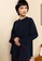Lubna navy Cotton Knit Kenanga Kurung Set 2D0B1AA51441F3GS_2