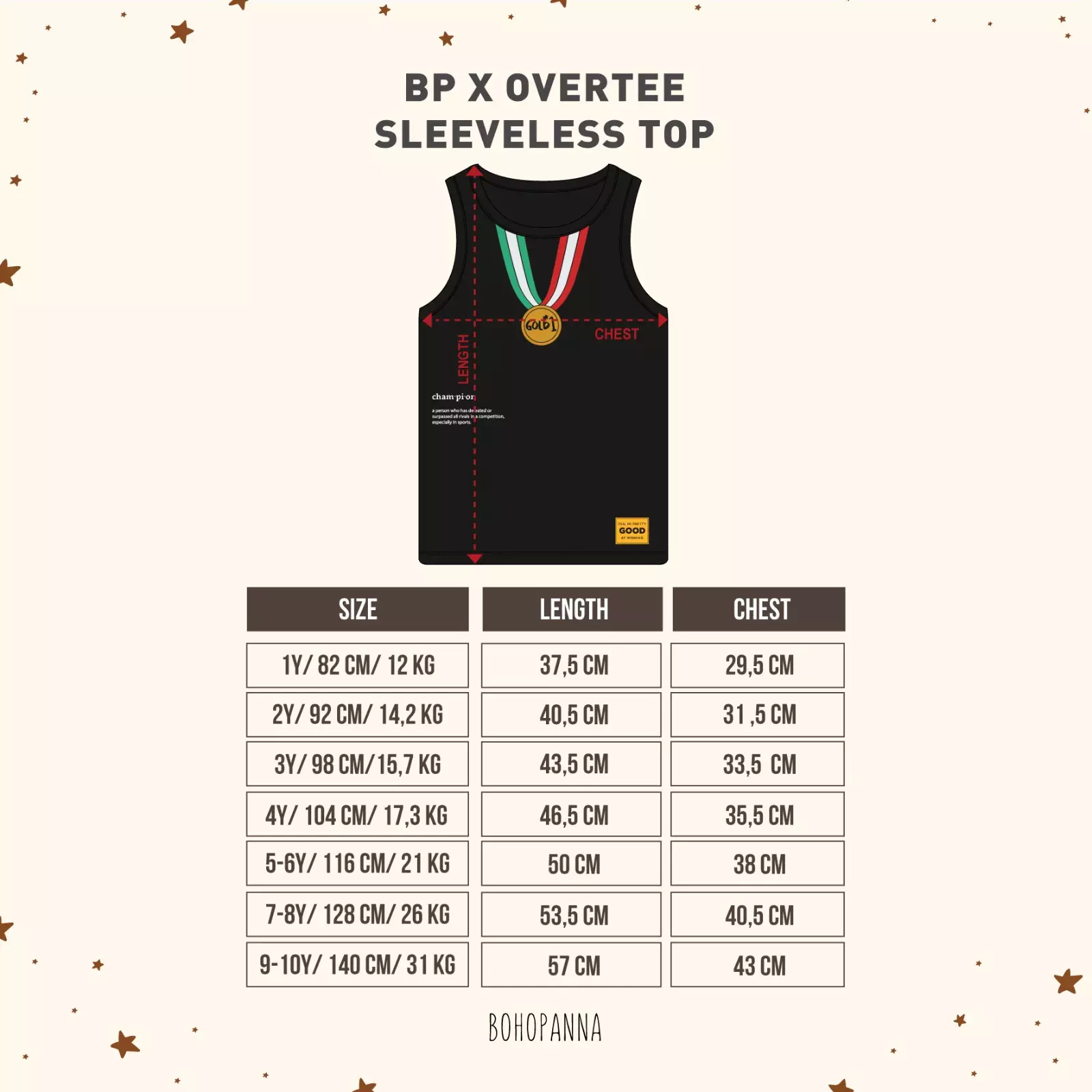 BOHOPANNA - BOHOPANNA X OVERTEE - SLEEVELESS TOP - KAOS ANAK