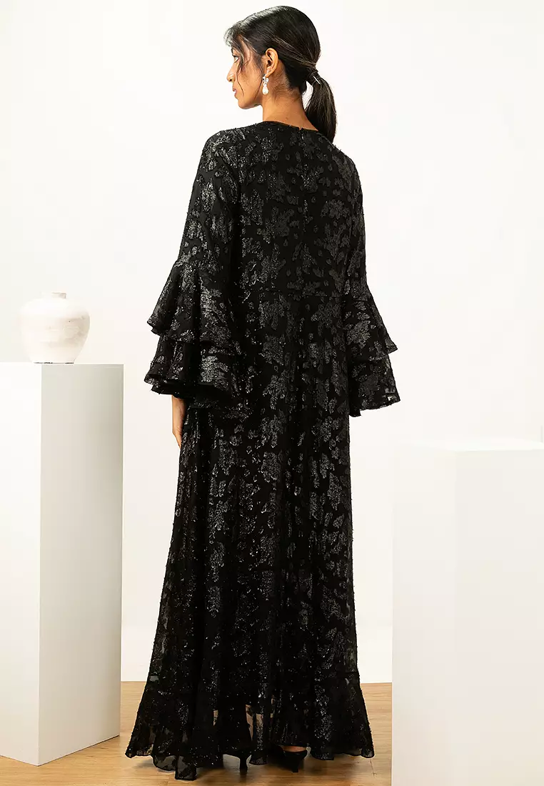 Anya Maxi Flounce Dress