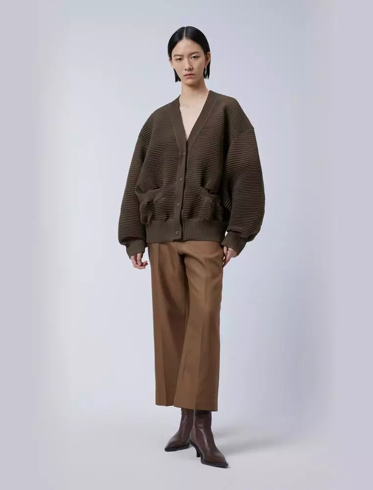 Mid-Length Cardigan Sweater