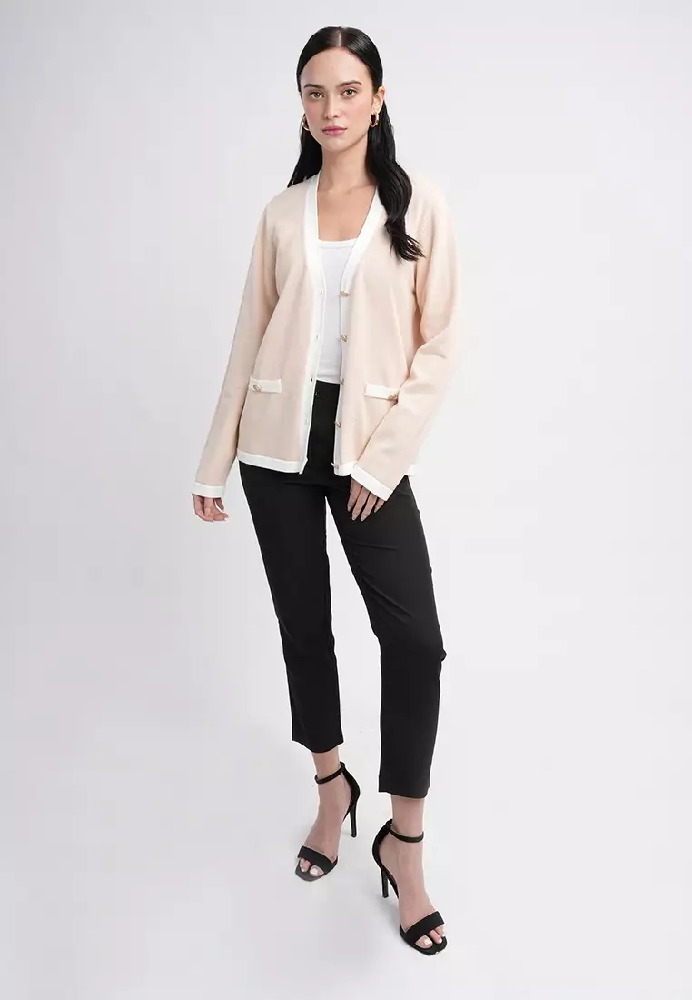 Amelia Signature Button-Up Knit Cardigan