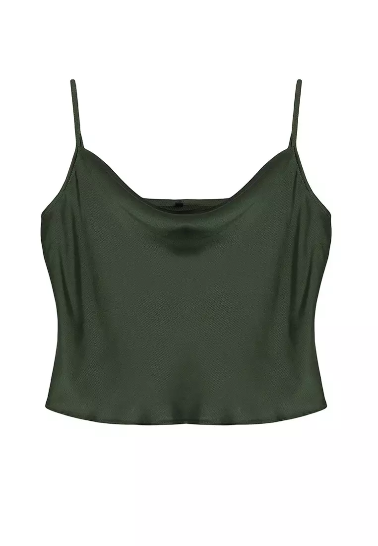 Cowl Neck Satin Slip Top