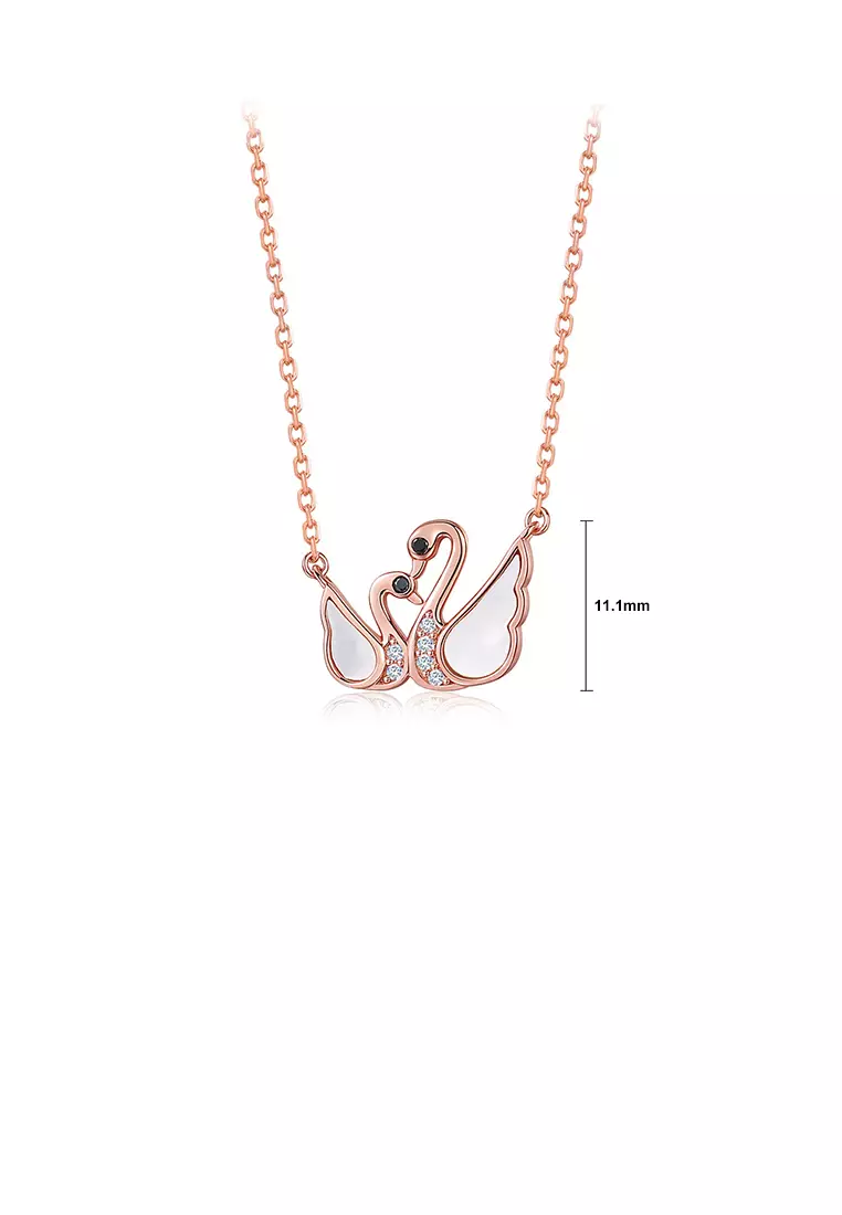 Double swan necklace store