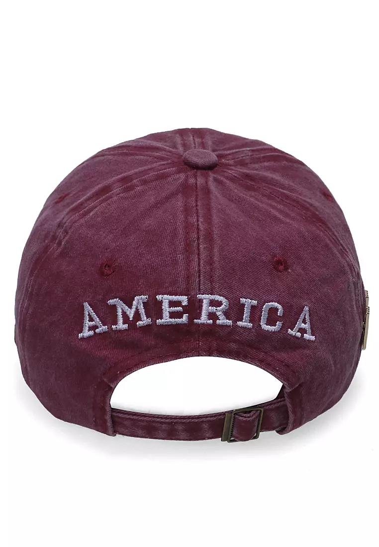 Drsh Topi Baseball Unisex Casual Sport USA Adjustable Material Cotton ORIGINAL - Red