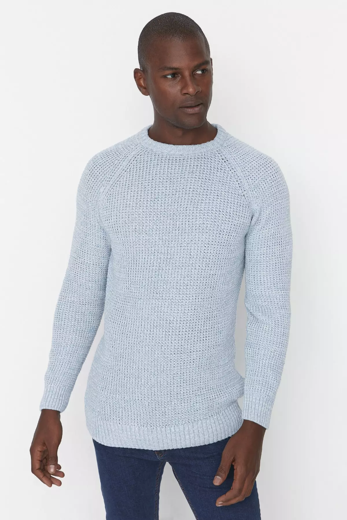 Pale blue knitwear hotsell