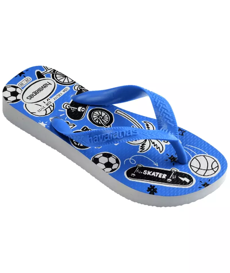 Havaianas 0093 Kids Athletic - White/Blue - Sandal Anak